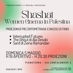 grafica sull'evento Shashat Woman Cinema in Palestina